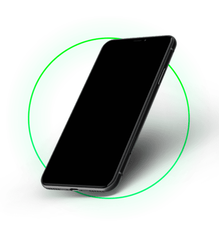 Iphone entre um círculo